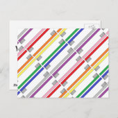 Rainbow Toothbrushs Postkarte (Vorne/Hinten)