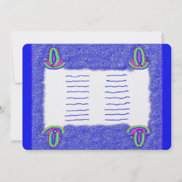 Rainbow Torah Bar mitzvah bat mitzvah Flachkarte Feiertagskarte