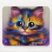 Rainbow Tortie Kitten Mousepad (Vorne)