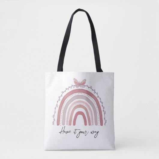 Rainbow Tote Bag, Schulter-Tasche Tasche (Vorderseite)