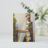 Rainbow Totem Postcard Postkarte (Stehend Vorderseite)