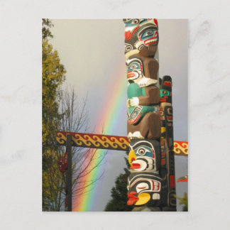 Rainbow Totem Postcard Postkarte