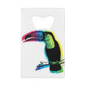 Rainbow Toucan Abstrakt Kreditkarten Flaschenöffner (Vorderseite)