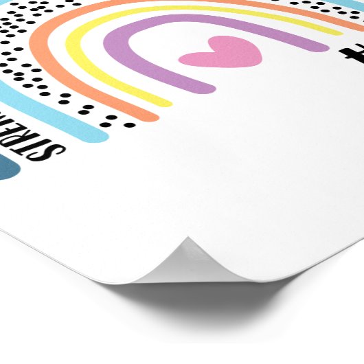 Rainbow-Trainer stärken den Körper Poster (Ecke)