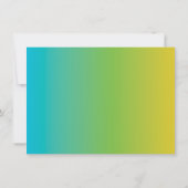 Rainbow Trampolin Geburtstag Foto Danke Karte (Rückseite)