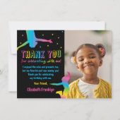 Rainbow Trampolin Park Kindergeburtstag Dankeskarte (Vorderseite)