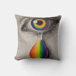 Rainbow-Tränen-Plakat Kissen