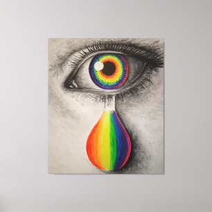Rainbow-Tränen-Plakat Leinwanddruck