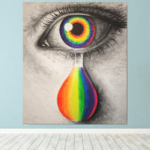 Rainbow-Tränen-Plakat Leinwanddruck (Insitu (Holzboden))