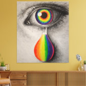 Rainbow-Tränen-Plakat Leinwanddruck (Insitu (Wohnzimmer))