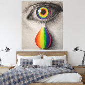 Rainbow-Tränen-Plakat Leinwanddruck (Insitu (Schlafzimmer))