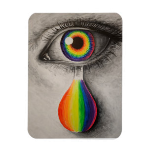 Rainbow-Tränen-Plakat Magnet