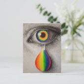 Rainbow-Tränen-Plakat Postkarte (Stehend Vorderseite)