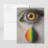 Rainbow-Tränen-Plakat Postkarte (Vorne/Hinten)