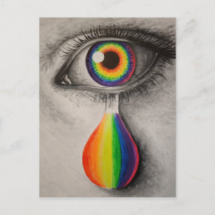 Rainbow-Tränen-Plakat Postkarte