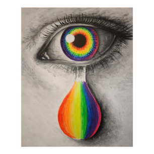 Rainbow-Tränen Poster-Puzzle Fotodruck