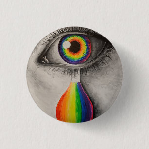 Rainbow-Tränen Poster werfen Kissen Trivet Stein K Button