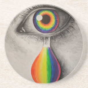 Rainbow-Tränen Poster werfen Kissen Trivet Stein K Getränkeuntersetzer