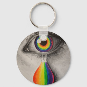 Rainbow-Tränen Poster werfen Kissen Trivet Stein K Schlüsselanhänger