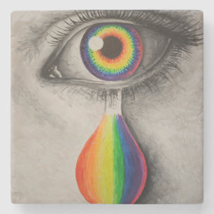 Rainbow-Tränen Poster werfen Kissen Trivet Steinuntersetzer