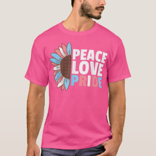 Rainbow Transgender Flag Pride Lgbtq Sonnenblume T-Shirt