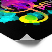 Rainbow Treble Clef Music Themed Poster (Ecke)