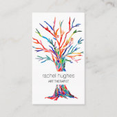 Rainbow Tree Art Therapist Business Card Visitenkarte (Vorderseite)