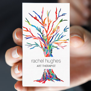 Rainbow Tree Art Therapist Business Card Visitenkarte