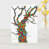 Rainbow Tree - bunte Geburtstagskarte Karte (Gelbe Blume)