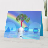 Rainbow Tree Card Karte (Rückseite)