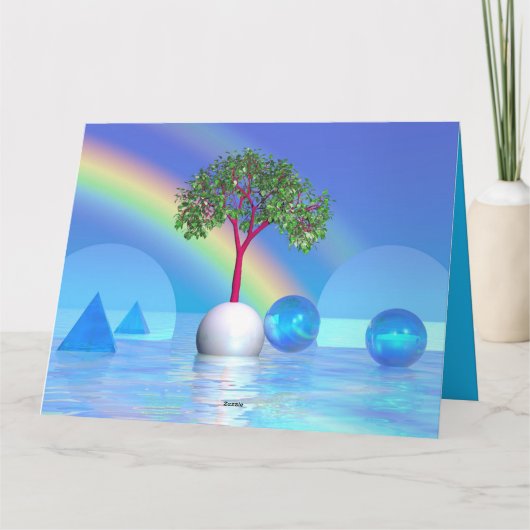 Rainbow Tree Card Karte (Rückseite)