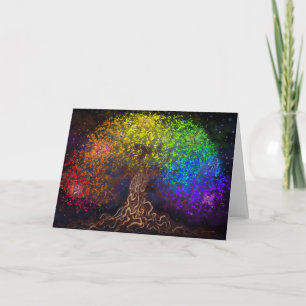Rainbow Tree Card Karte