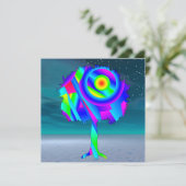 Rainbow Tree Flat Card (Stehend Vorderseite)
