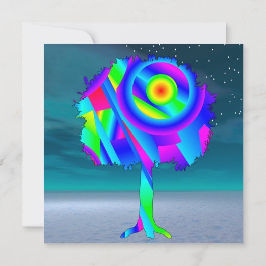 Rainbow Tree Flat Card (Rückseite)