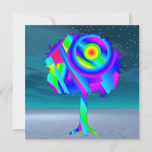 Rainbow Tree Flat Card (Vorderseite)