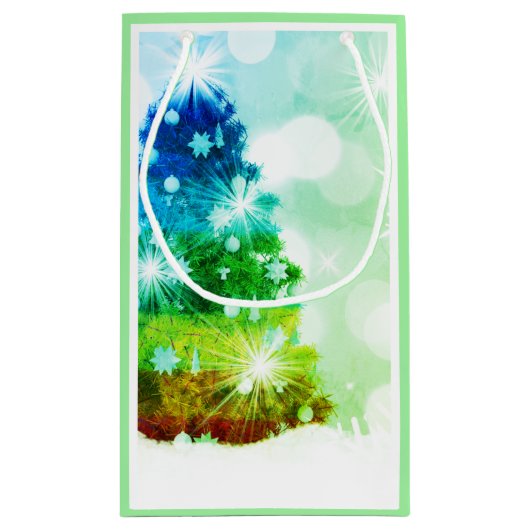 Rainbow Tree Gift Bag Kleine Geschenktüte (Rückseite)