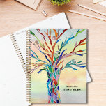 Rainbow Tree Individuelle Name Planer<br><div class="desc">Dieser einzigartige Planner ist mit einem Regenbogenbäume und einem Aquarellhintergrund geschmückt. Das originelle Design wurde aus Mosaik mit winzigen Glasstücken in lebhaften Farben hergestellt. Passen Sie es mit Ihrem Namen und Jahr an. Verwenden Sie die Option Entwurfswerkzeug, um die Textgröße, den Stil oder die Farbe zu ändern. Weil wir unsere...</div>