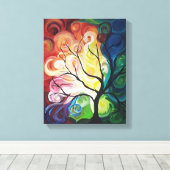 Rainbow Tree Malerei auf Canvas Print von JPDenyer Leinwanddruck (Insitu (Holzboden))