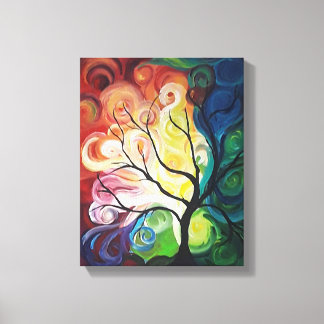 Rainbow Tree Malerei auf Canvas Print von JPDenyer Leinwanddruck