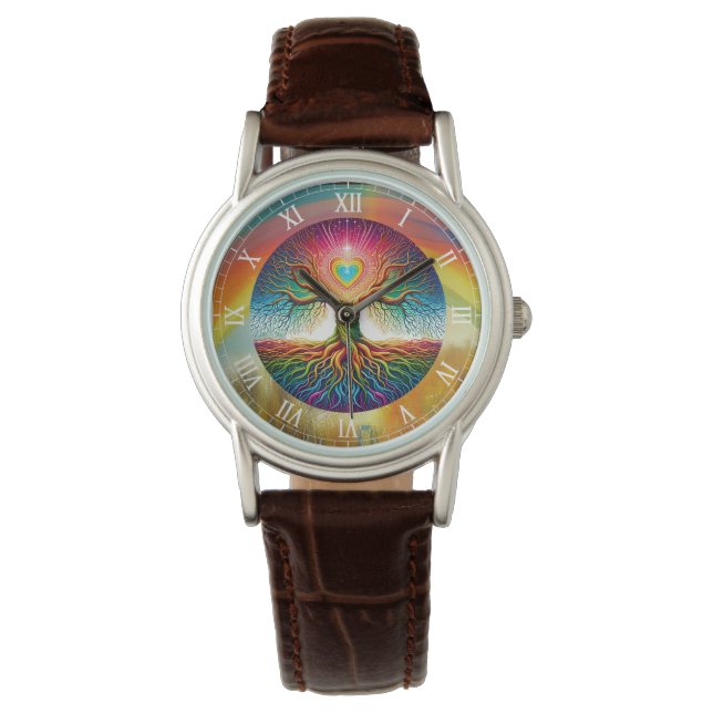Rainbow Tree of Life  Armbanduhr (Vorderseite)