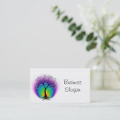 Rainbow Tree of Life Connect mit Ihrem Kunden Visitenkarte (Stehend Vorderseite)