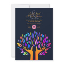 Rainbow Tree of Life COUPLES Event Navy Gold