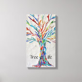 Rainbow Tree of Life Multicolored Mosaic Leinwanddruck (Vorderseite)