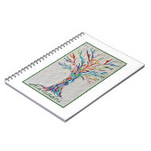 Rainbow Tree of Life Multicolored Mosaic Notizblock (Linke Seite)