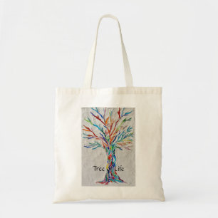 Rainbow Tree of Life Multicolored Tragetasche