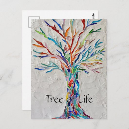 Rainbow Tree of Life Postkarte (Vorne/Hinten)