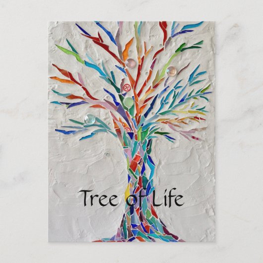 Rainbow Tree of Life Postkarte (Vorderseite)