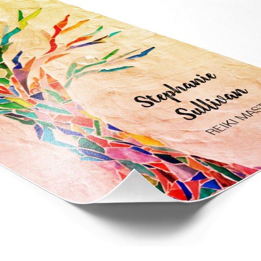 Rainbow Tree Reiki Master Fotodruck (Ecke)