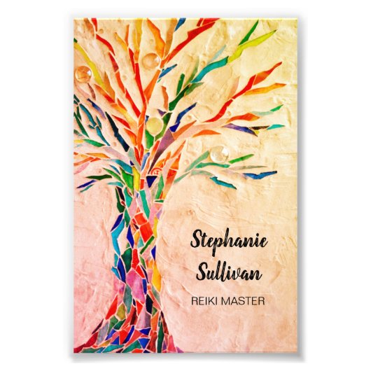 Rainbow Tree Reiki Master Fotodruck (Vorne)