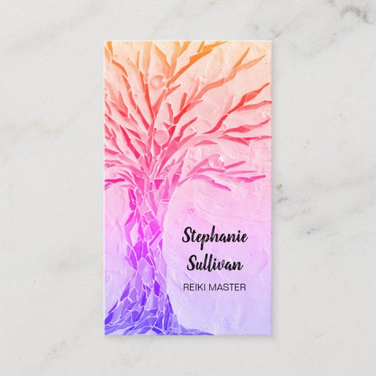 Rainbow Tree Reiki Visitenkarte (Vorderseite)